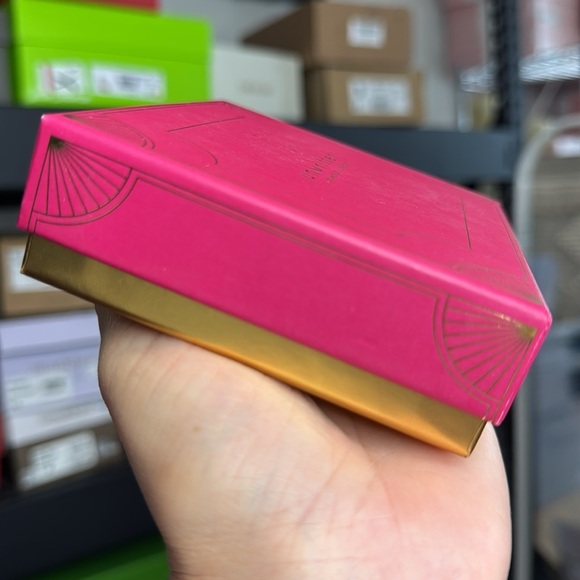 14k Gold Plated Unwritten Red and Pink Crystal Earrings Set - Picture 4 of 5